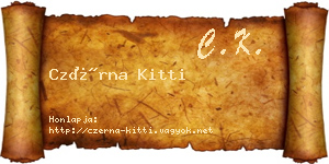 Czérna Kitti névjegykártya