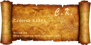 Czérna Kitti névjegykártya
